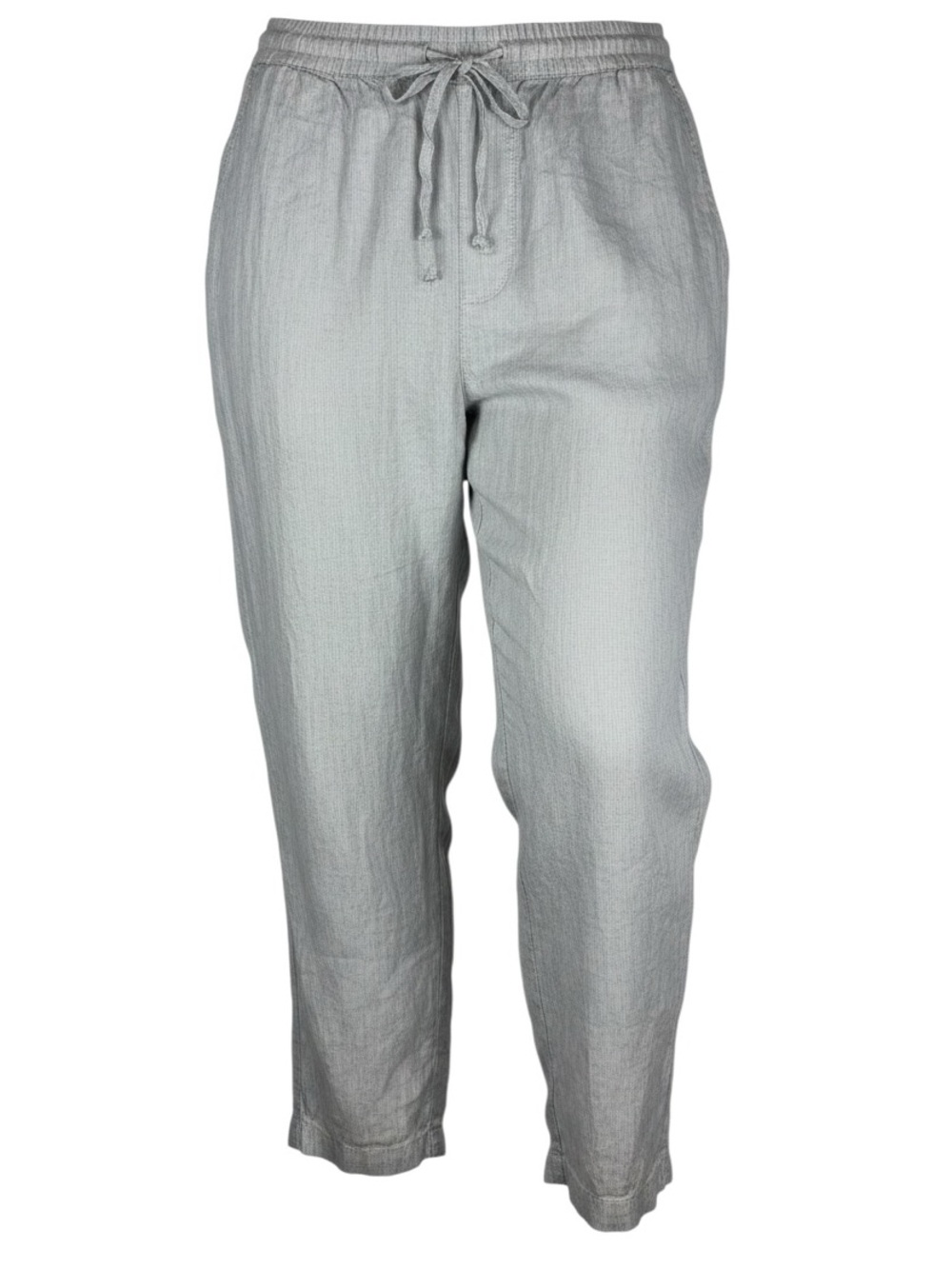 H&M Linen Pinstripe Pants Coastal Resort Vacation Quiet Luxury Mediterranean XXL